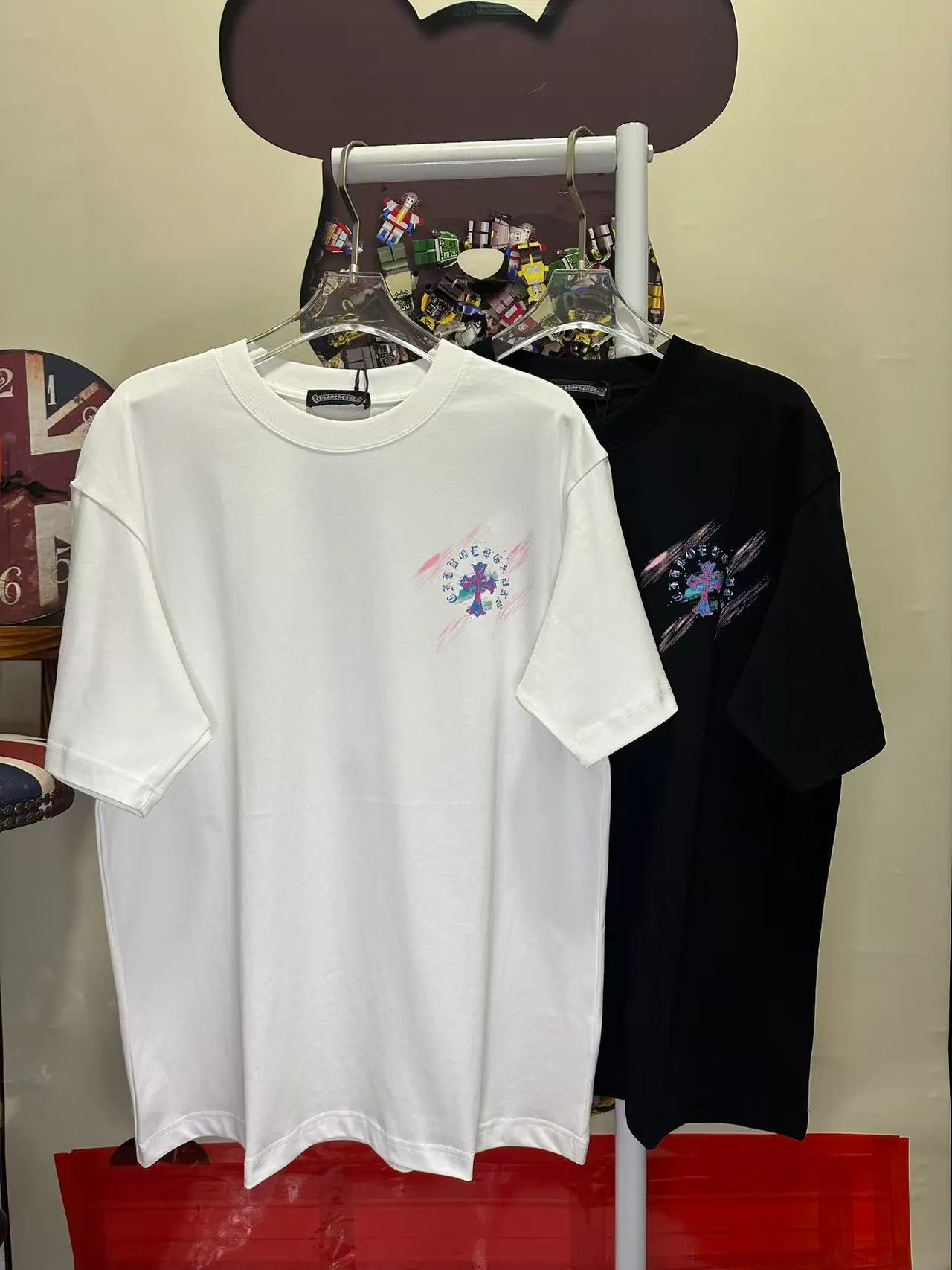 L 26854# 𝗖𝗵𝗿𝗼𝗺𝗲 𝗛𝗲𝗮𝗿𝘁𝘀 2026 New Arrival Original ！ ： ！ ！ ：Black White SIZE：S-XXL